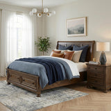 1718KBR-1EK* (3) EASTERN KING PLATFORM BED WITH FOOTBOARD STORAGE from Homelegance - Luna Furniture