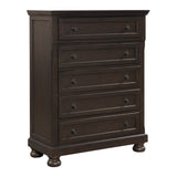 1718GY-1*9 5-Piece Bedroom Set (Queen Bed, Nightstand, Dresser, Mirror, Chest) from Homelegance - Luna Furniture