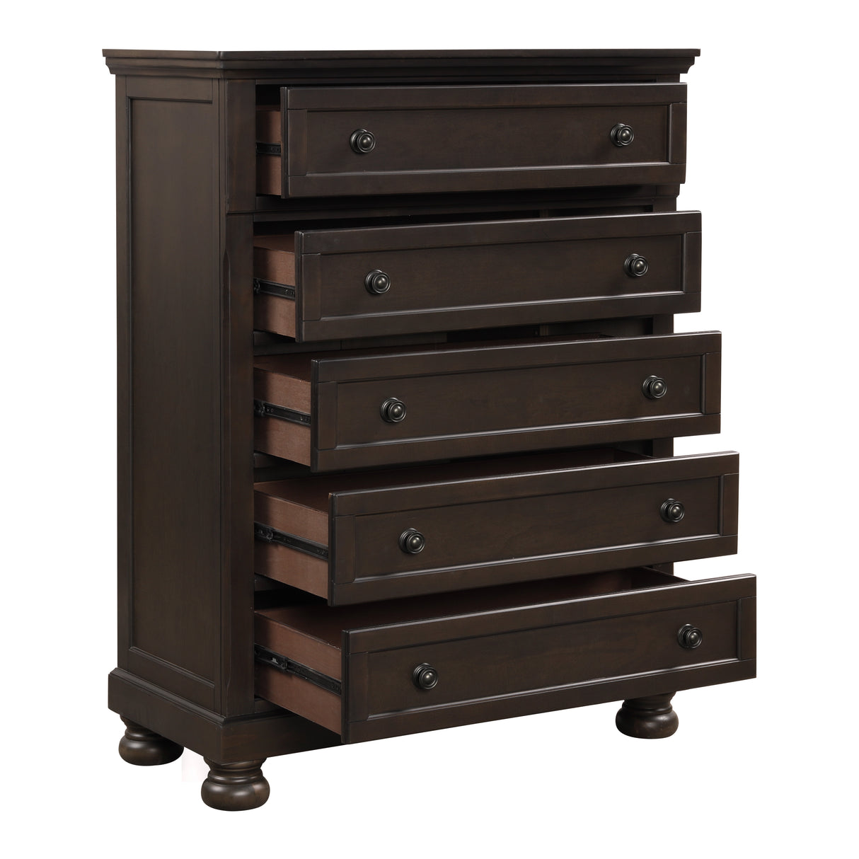 1718GY-1*9 5-Piece Bedroom Set (Queen Bed, Nightstand, Dresser, Mirror, Chest) from Homelegance - Luna Furniture