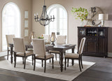 Begonia Grayish Brown 7-Piece Extendable Dining Set