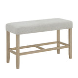 Hazel Weathered Oak/Neutral Counter Height Bench
