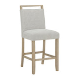 Hazel Weathered Oak/Neutral Counter Height Chair, Set of 2
