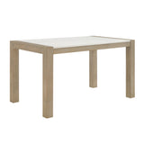 Hazel Weathered Oak Genuine Marble Top Counter Height Table