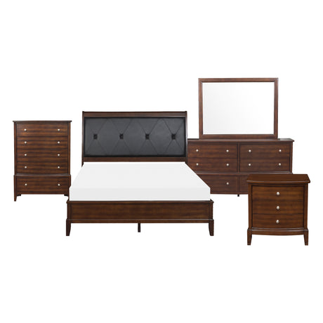 Cotterill Cherry 5PC SET (QB+NS+DR+MR+CH) from Homelegance - Luna Furniture