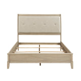 Cotterill Beige King Upholstered Panel Bed from Homelegance - Luna Furniture