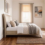 Cotterill Beige King Upholstered Panel Bed from Homelegance - Luna Furniture