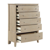Chesky Warm Espresso 5-Piece Bedroom Set (Queen Bed, Nightstand, Dresser, Mirror, Chest) from Homelegance - Luna Furniture