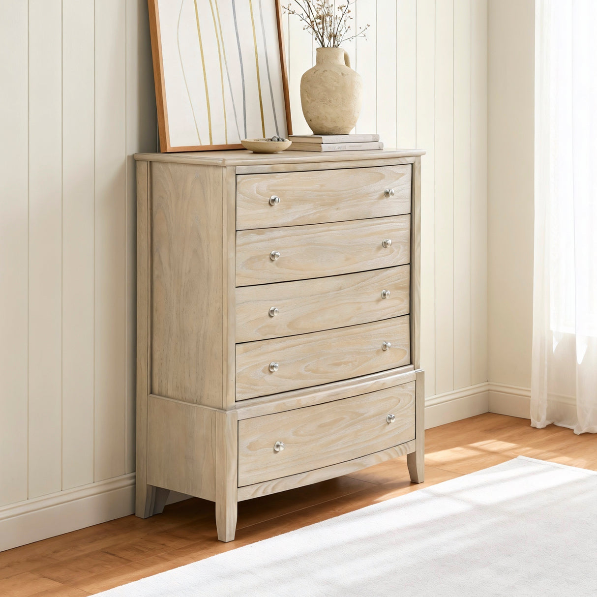 Chesky Warm Espresso 5-Piece Bedroom Set (Queen Bed, Nightstand, Dresser, Mirror, Chest) from Homelegance - Luna Furniture