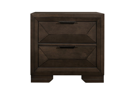 Chesky Warm Espresso 5-Piece Bedroom Set (Queen Bed, Nightstand, Dresser, Mirror, Chest) from Homelegance - Luna Furniture