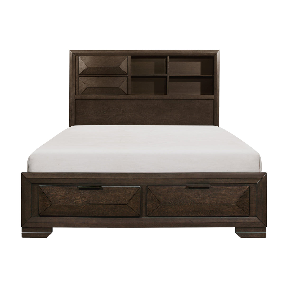 Cavalier Dark Cherry Queen Upholstered Sleigh Bed from Homelegance - Luna Furniture