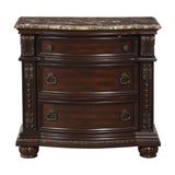 Cavalier Dark Cherry 5-Piece Bedroom Set (Queen Bed, Nightstand, Dresser, Mirror, Chest) from Homelegance - Luna Furniture