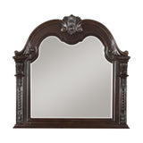 Cavalier Dark Cherry 5-Piece Bedroom Set (Queen Bed, Nightstand, Dresser, Mirror, Chest) from Homelegance - Luna Furniture