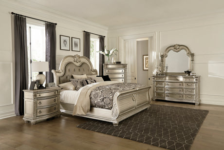Cavalier Silver Nightstand from Homelegance - Luna Furniture