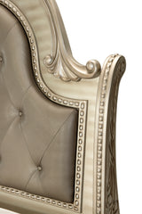 Cavalier Silver Queen Upholstered Sleigh Bed from Homelegance - Luna Furniture