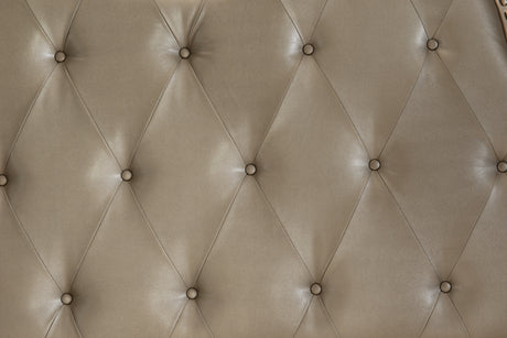 Cavalier Silver Queen Upholstered Sleigh Bed from Homelegance - Luna Furniture