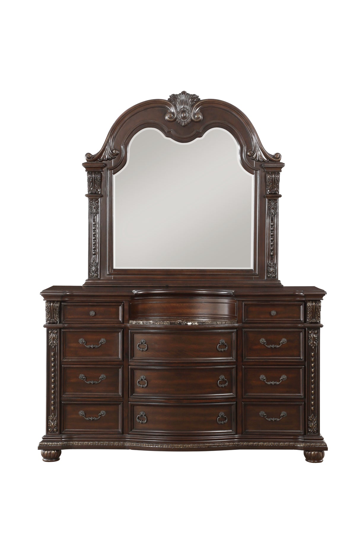 Cavalier Dark Cherry Mirror (Mirror Only) from Homelegance - Luna Furniture
