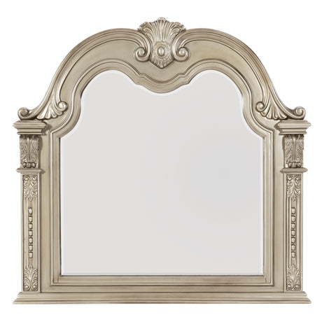 Cavalier Silver 5-Piece Bedroom Set (Queen Bed, Nightstand, Dresser, Mirror, Chest) from Homelegance - Luna Furniture