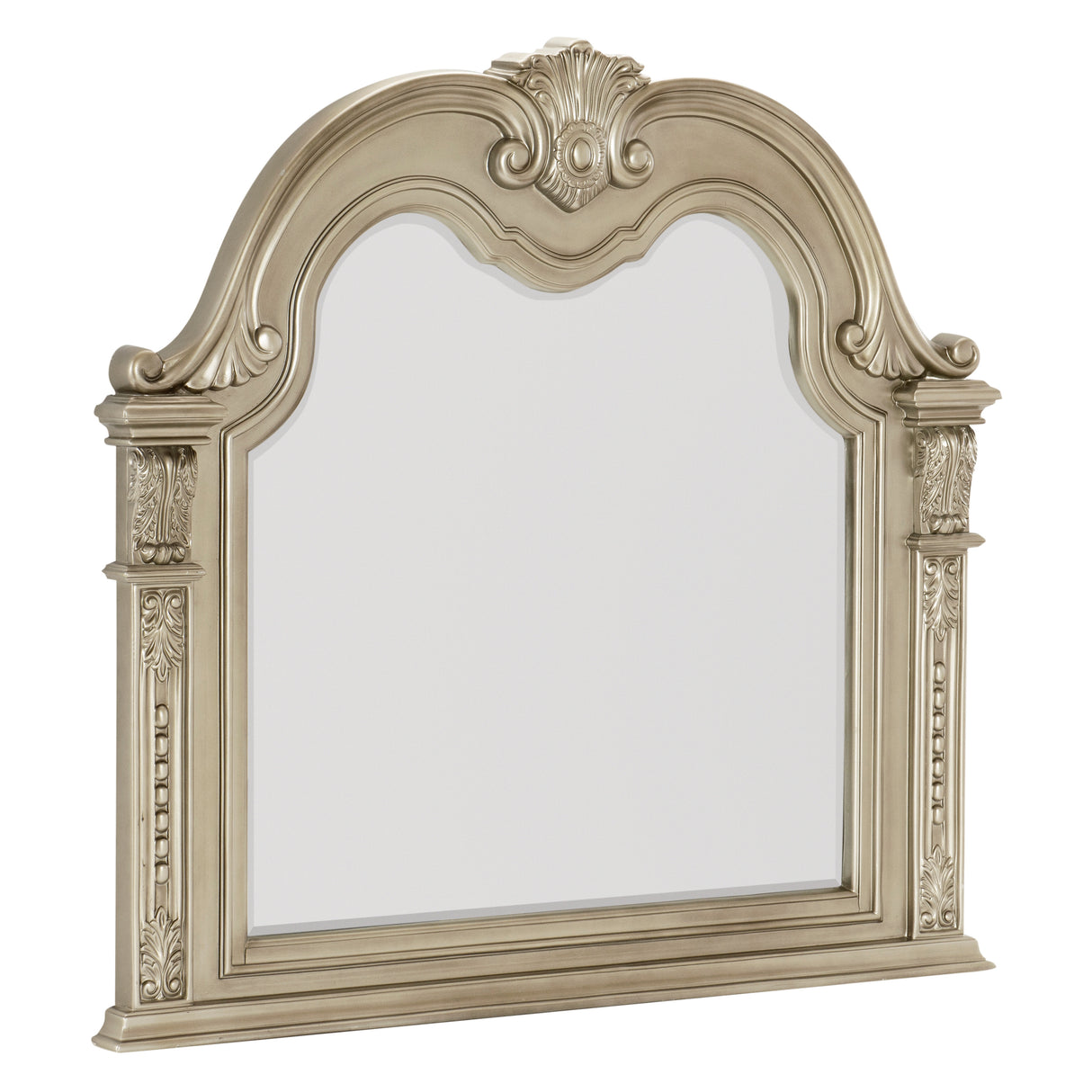 Cavalier Silver 5-Piece Bedroom Set (Queen Bed, Nightstand, Dresser, Mirror, Chest) from Homelegance - Luna Furniture