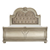 Cavalier Silver 5-Piece Bedroom Set (Queen Bed, Nightstand, Dresser, Mirror, Chest) from Homelegance - Luna Furniture