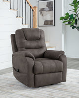 Snowfield Gunmetal Power Lift Recliner from Ashley Furniture - Luna Furniture