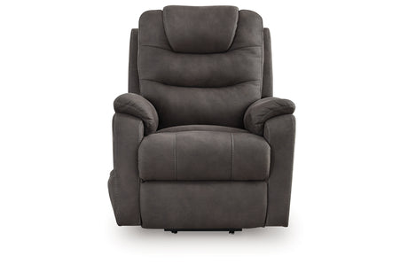 Snowfield Gunmetal Power Lift Recliner from Ashley Furniture - Luna Furniture
