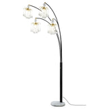 Maisel Floor Lamp with 4 Staggered Shades Black from Coaster - Luna Furniture
