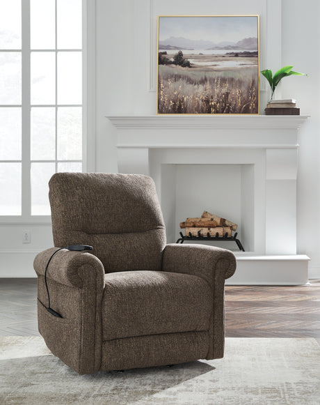 Aureta Earth Power Lift Recliner from Ashley - Luna Furniture