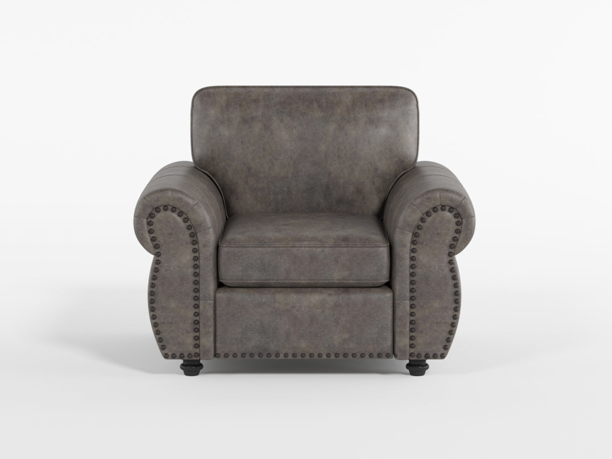 Pinnacle Pewter Chair from Homelegance - Luna Furniture