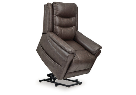 Oatman Umber Power Lift Recliner from Ashley Furniture - Luna Furniture