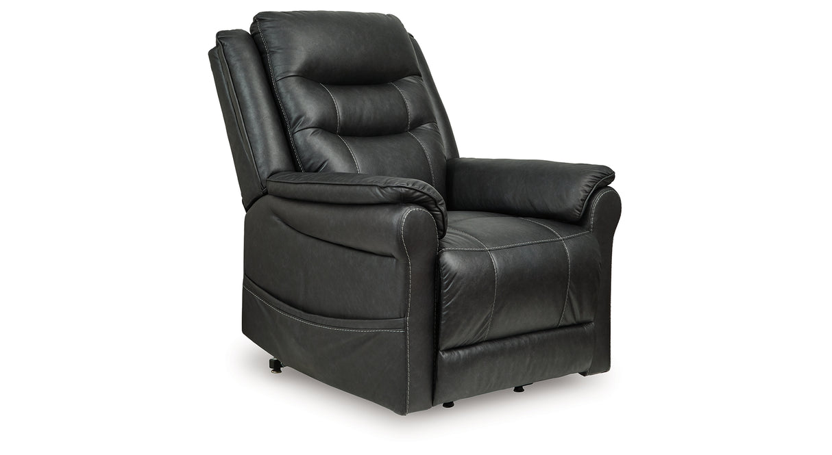 Oatman Carbon Power Lift Recliner from Ashley Furniture - Luna Furniture