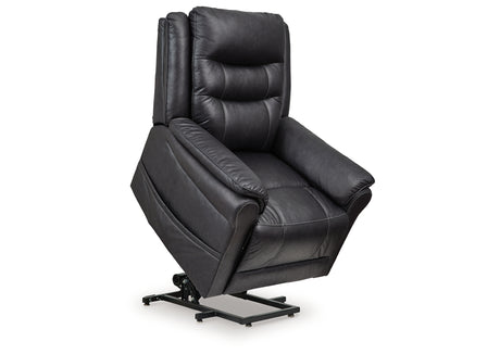 Oatman Carbon Power Lift Recliner from Ashley Furniture - Luna Furniture
