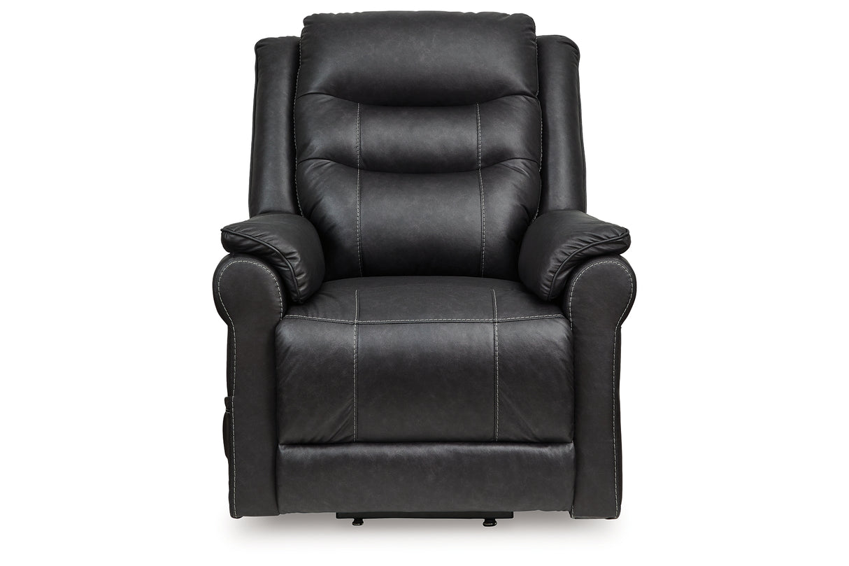 Oatman Carbon Power Lift Recliner from Ashley Furniture - Luna Furniture