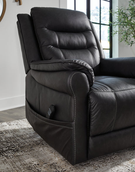 Oatman Carbon Power Lift Recliner from Ashley Furniture - Luna Furniture