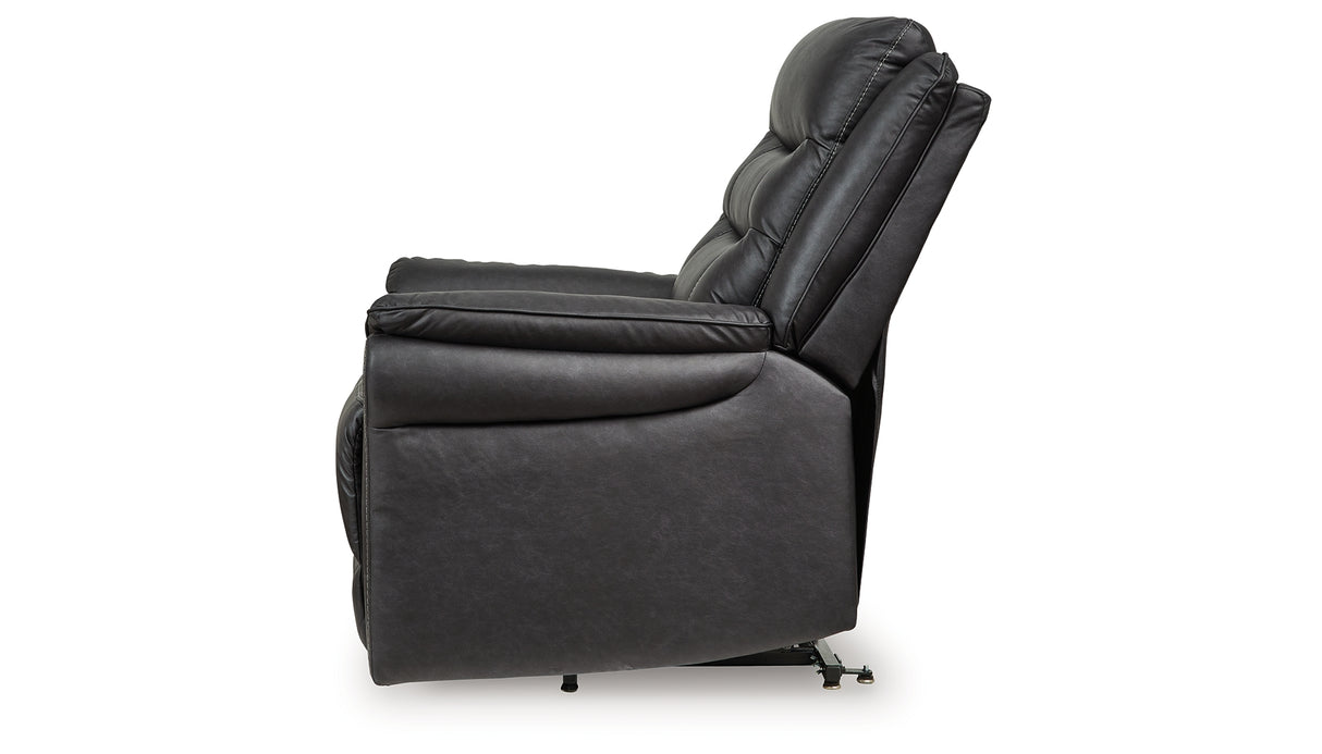 Oatman Carbon Power Lift Recliner from Ashley Furniture - Luna Furniture