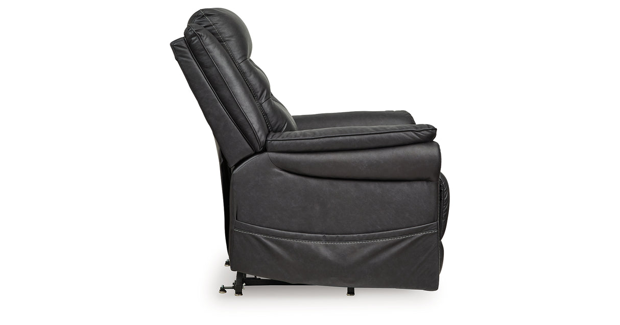 Oatman Carbon Power Lift Recliner from Ashley Furniture - Luna Furniture