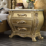 HD-1801 Metallic Antique Gold Nightstand from Homey Design - Luna Furniture