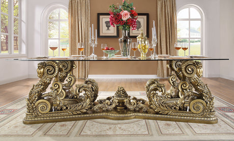 HD-1802 Bronze 7-Piece Dining Set from Homey Design - Luna Furniture