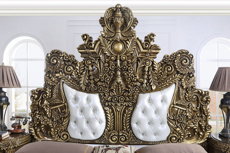 HD-1802 Bronze Eastern King Bed from Homey Design - Luna Furniture