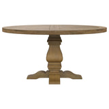 Florence Rustic Smoke and Beige 5-Piece Round Dining Set from Coaster - Luna Furniture