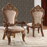 HD-1803 Burl/Metallic Antique Gold 5-Piece Round Dining Set from Homey Design - Luna Furniture