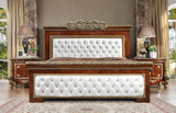 HD-1803 Burl/Metallic Antique Gold 5-Piece Bedroom Set (Special Order) from Homey Design - Luna Furniture