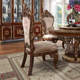 HD-1803 Burl/Metallic Antique Gold 5-Piece Round Dining Set from Homey Design - Luna Furniture