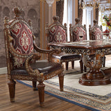 HD-1804 Burl/Metallic Antique Gold 9-Piece Dining Set (Special Order) from Homey Design - Luna Furniture
