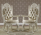 HD-1806 Antique White/Gold Brush Highlights Arm Chair from Homey Design - Luna Furniture