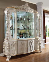 HD-1806 Antique White/Gold Brush Highlights China from Homey Design - Luna Furniture