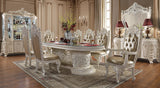 HD-1806 Antique White/Gold Brush Highlights Rectangle Table from Homey Design - Luna Furniture