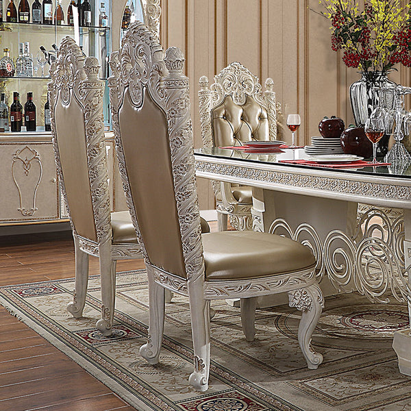 HD-1806 Antique White/Gold Brush Highlights Side Chair