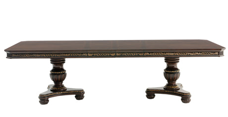Russian Hill Warm Cherry Double Pedestal Dining Table from Homelegance - Luna Furniture