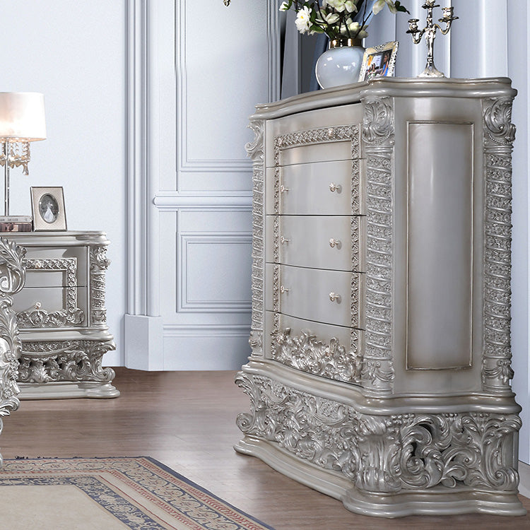 HD-1808 Silver Chest from Homey Design - Luna Furniture