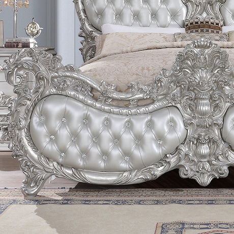 HD-1808 Silver Eastern King Bed from Homey Design - Luna Furniture